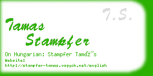 tamas stampfer business card